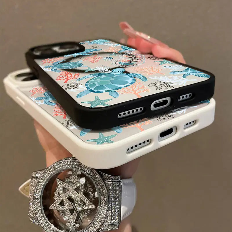 Ocean Sea Turtle Magnetic Case for iPhone 17/16 Pro Max - Durable, Shockproof, Anti-Scratch, Non-Yellowing with Colorful Border